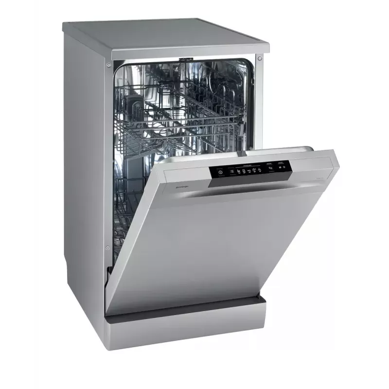 Freistehender Geschirrspüler Gorenje GS520E15S, schmal 45 cm, 9 Maßgedecke, 47 dB, grau