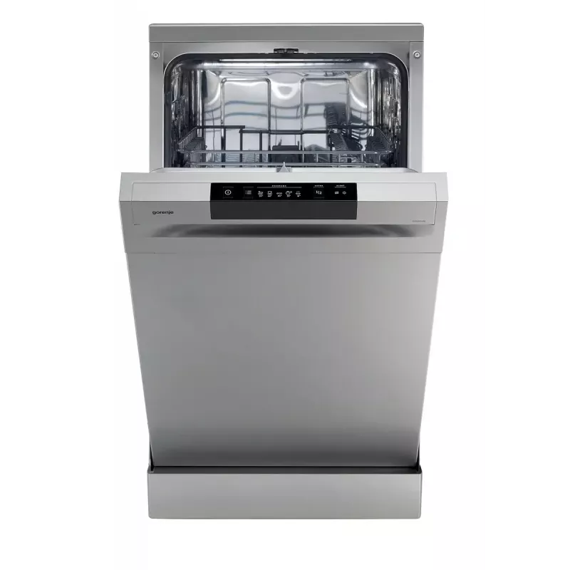 Freistehender Geschirrspüler Gorenje GS520E15S, schmal 45 cm, 9 Maßgedecke, 47 dB, grau