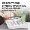 Fellowes Fußstütze unter dem Schreibtisch - Breyta ergonomische Fußstütze mit strukturierter Oberfläche - Fußhocker für Büro & Zuhause - Weiß