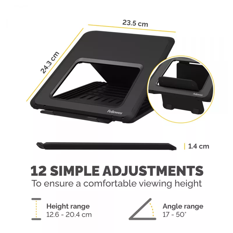 Fellowes Laptop-Ständer für den Schreibtisch - Breyta verstellbarer Laptop-Riser