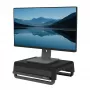 Fellowes Computer Monitor Stand mit 3 Höheneinstellungen - Breyta Monitorerhöhung mit Kabelmanagement - Ergonomischer, verstellbarer Monitorständer für Computer - Max. Gewicht 15 kg - Schwarz