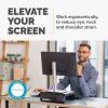 Fellowes Computer Monitor Stand mit 3 Höheneinstellungen - Breyta Monitorerhöhung mit Kabelmanagement - Ergonomischer, verstellbarer Monitorständer für Computer - Max. Gewicht 15 kg - Schwarz