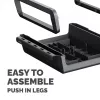 Fellowes Computer Monitor Stand mit 3 Höheneinstellungen - Breyta Monitorerhöhung mit Kabelmanagement - Ergonomischer, verstellbarer Monitorständer für Computer - Max. Gewicht 15 kg - Schwarz