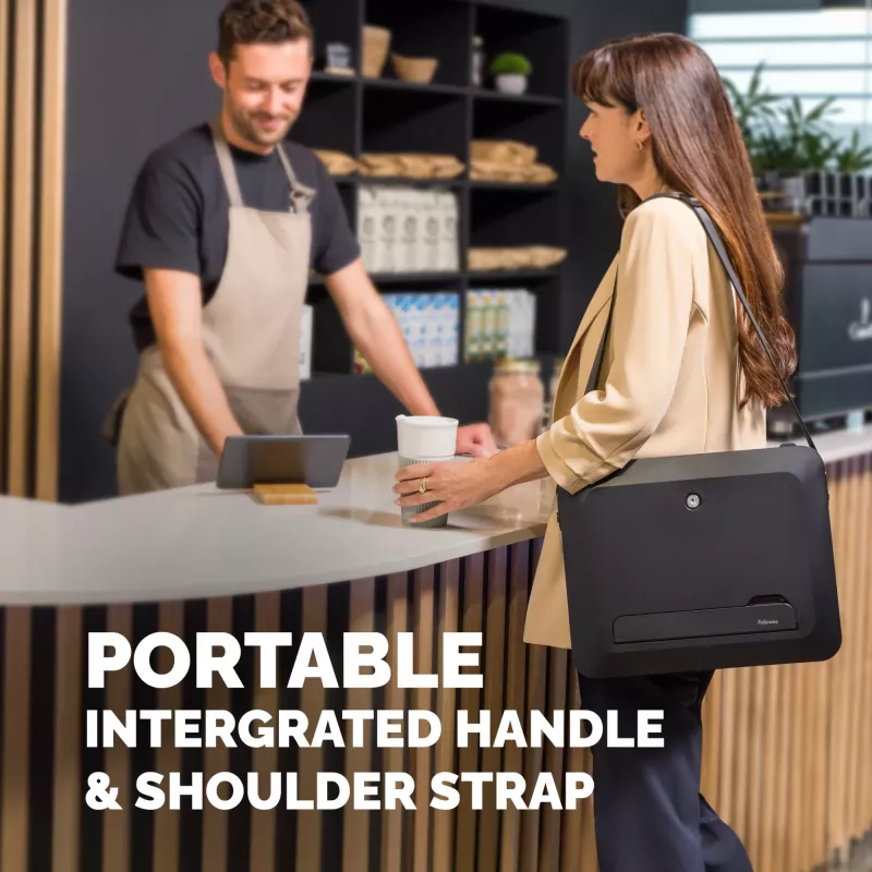 Fellowes Laptoptasche mit integriertem Laptopständer - Breyta Abschließbare Laptoptasche für hybrides Arbeiten & Laptops bis zu 14 Zoll/4 kg - Schwarz