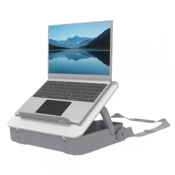 Fellowes Laptop-Tragetasche mit integriertem Laptopständer – Breyta abschließbare Laptoptragetasche für hybrides Arbeiten & Laptops bis 14 Zoll/4 kg – Weiß