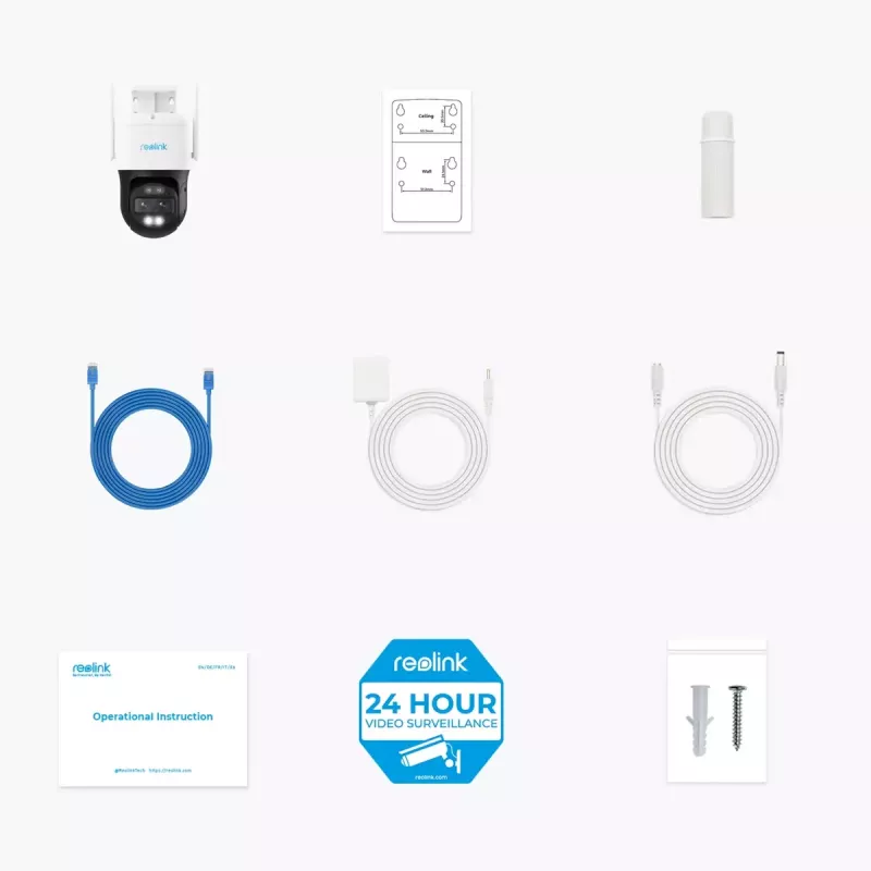 IP-Überwachungskamera Reolink TrackMix W760 4K, 8 MP, 3840×2160, Wi‑Fi & Ethernet, PTZ (355° Schwenk, 90° Neigung), 30 m Nachtsicht, IP65