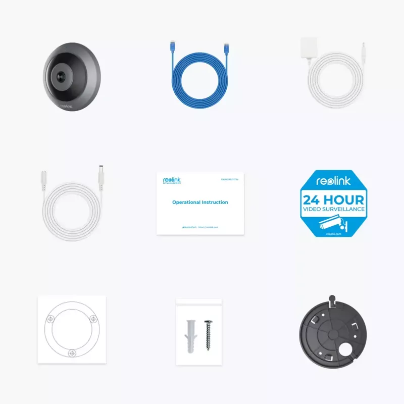 IP-Überwachungskamera Reolink W520 6MP Innenbereich 360°-Ansicht, 2560×2560, H.265, Wi‑Fi & Ethernet