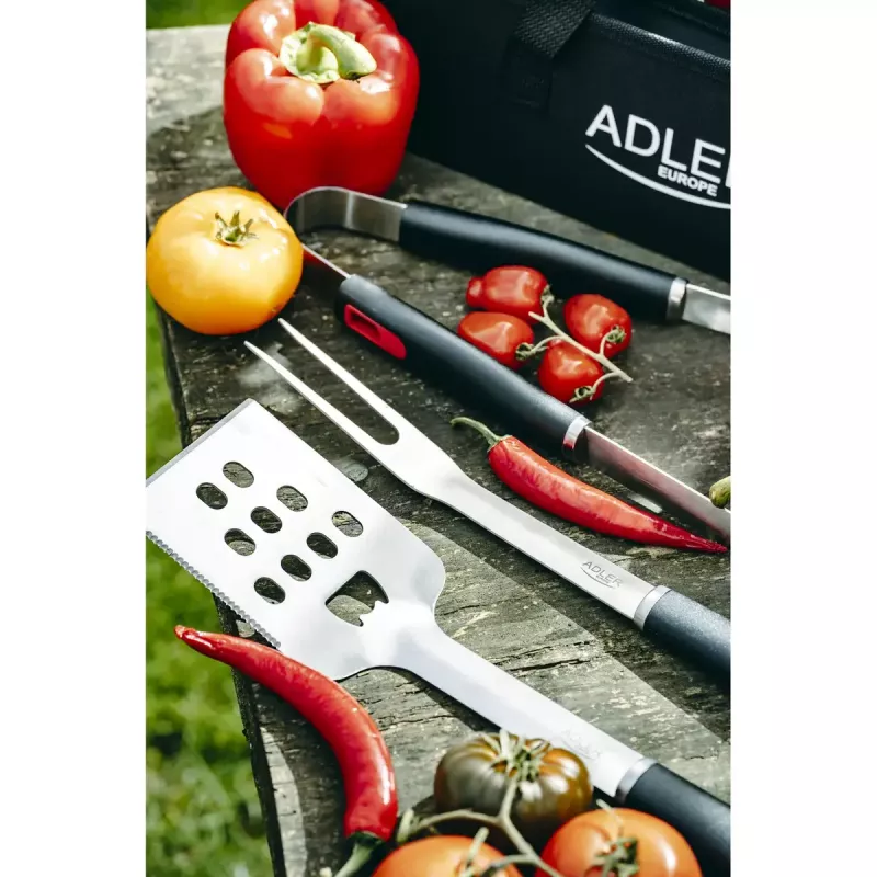 Grillbesteck-Set Adler AD 6727 — Edelstahl, 4-teilig