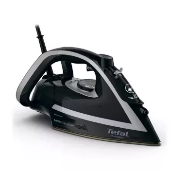 Tefal Puregliss FV8062E0 Bügeleisen Trocken- & Dampfbügeleisen Durilium AirGlide Autoclean-Bügelsohle 3000 W Schwarz, Grau