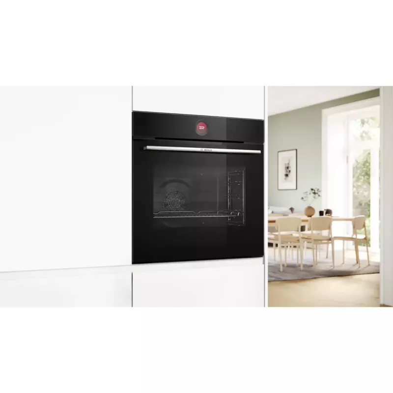 Einbau-Backofen Bosch Serie 8 HBG7721B1 — elektrisch, 71 L, Pyrolyse-Selbstreinigung, Touch-Bedienung, Wi‑Fi, Halogenlampe, schwarz