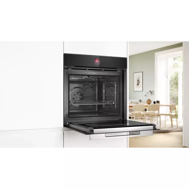 Einbau-Backofen Bosch Serie 8 HBG7721B1 — elektrisch, 71 L, Pyrolyse-Selbstreinigung, Touch-Bedienung, Wi‑Fi, Halogenlampe, schwarz