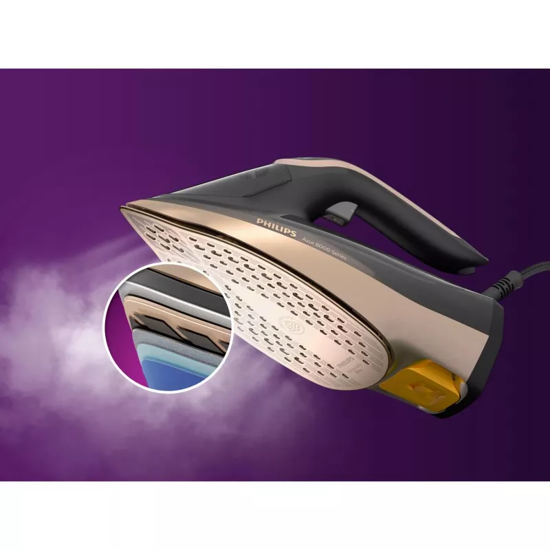 Philips DST8041/80 Bügeleisen Dampfbügeleisen SteamGlide Elite Bügelsohle 3000 W Schwarz