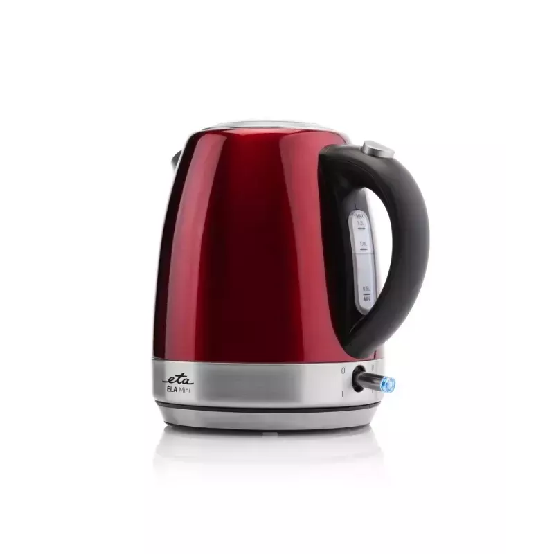 Elektrischer Wasserkocher ETA 1,2 L 2100 W Rot — Edelstahl, Wasserstandsanzeige