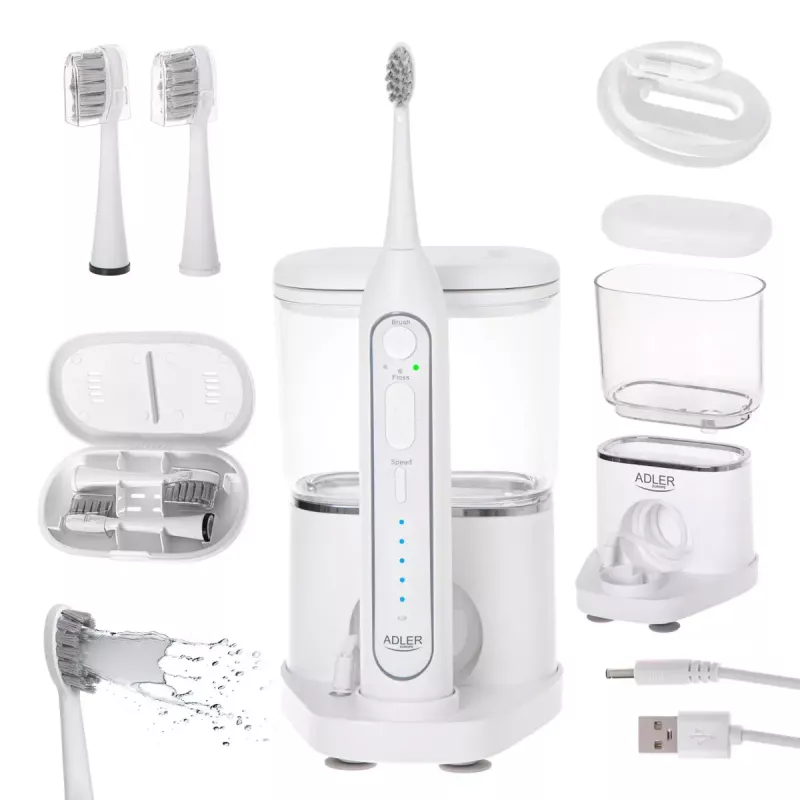 Zahnbürste Adler 2-in-1 Wasser-Zahnseide Sonic Brush AD 2180w