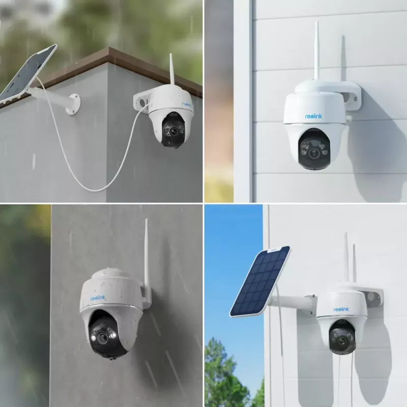 IP-Überwachungskamera Reolink Argus Series B430 — 5 MP, kabellos, Akku/Solar 6000 mAh, Dome, Innen/Außen, PIR, 355° Schwenk, 140° Neigung