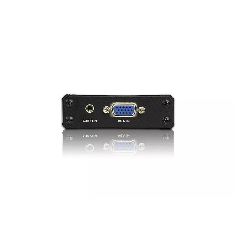ATEN VGA-zu-HDMI Audio/Video-Konverter, Schwarz, Metall, 1920 x 1080 Pixel, 1920 x 1080 Pixel, 1080p, 16:9