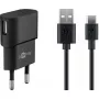 Indoor-Ladegerät GOOBAY 45298 – universelles USB 5V 1m, AC 100–240V, 5 W, schwarz