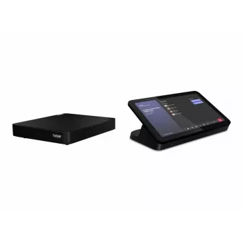 Konferenzcontroller Lenovo ThinkSmart 12QL0004MT für Zoom, kompaktes schwarzes Gerät zur Besprechungssteuerung
