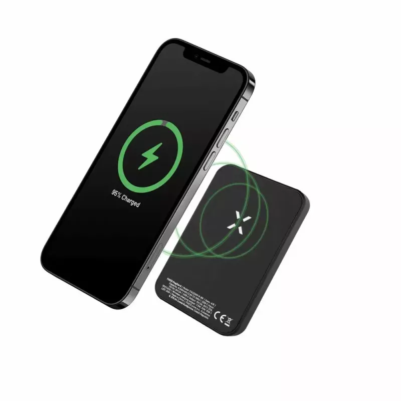 Tragbare Powerbank FIXED MagZen 6000 mAh – Schwarz, USB-Ausgang für Smartphones und Tablets