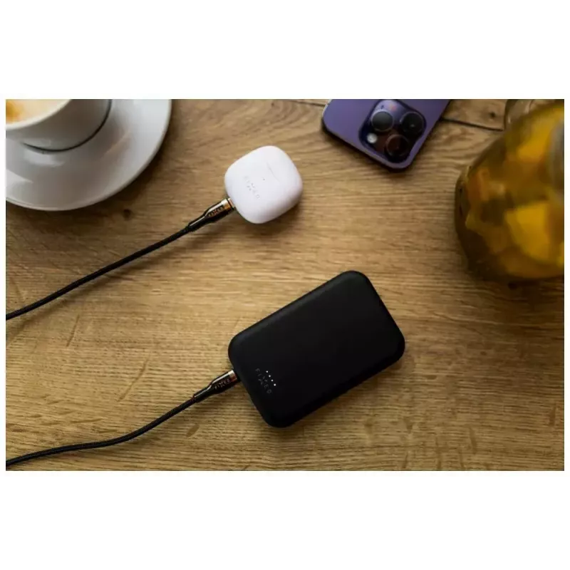 Tragbare Powerbank FIXED MagZen 6000 mAh – Schwarz, USB-Ausgang für Smartphones und Tablets