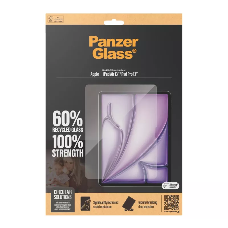 PanzerGlass® Displayschutzfolie iPad Air 13'' (2024-2026) | iPad Pro 13'' (2024-2025) | Ultra-Wide Fit