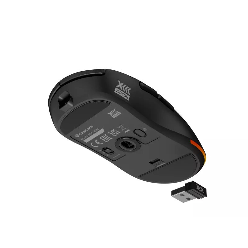 GENESIS Zircon XIII Maus Gaming Ambidextrous RF Wireless + USB Type-C Optisch 26000 DPI