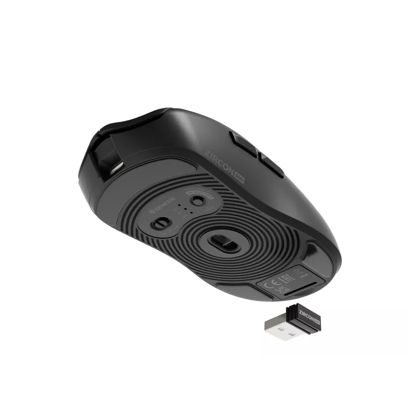 GENESIS Zircon 500 Maus Gaming Rechtshändig RF Wireless + Bluetooth + USB Typ-C Optisch 10000 DPI