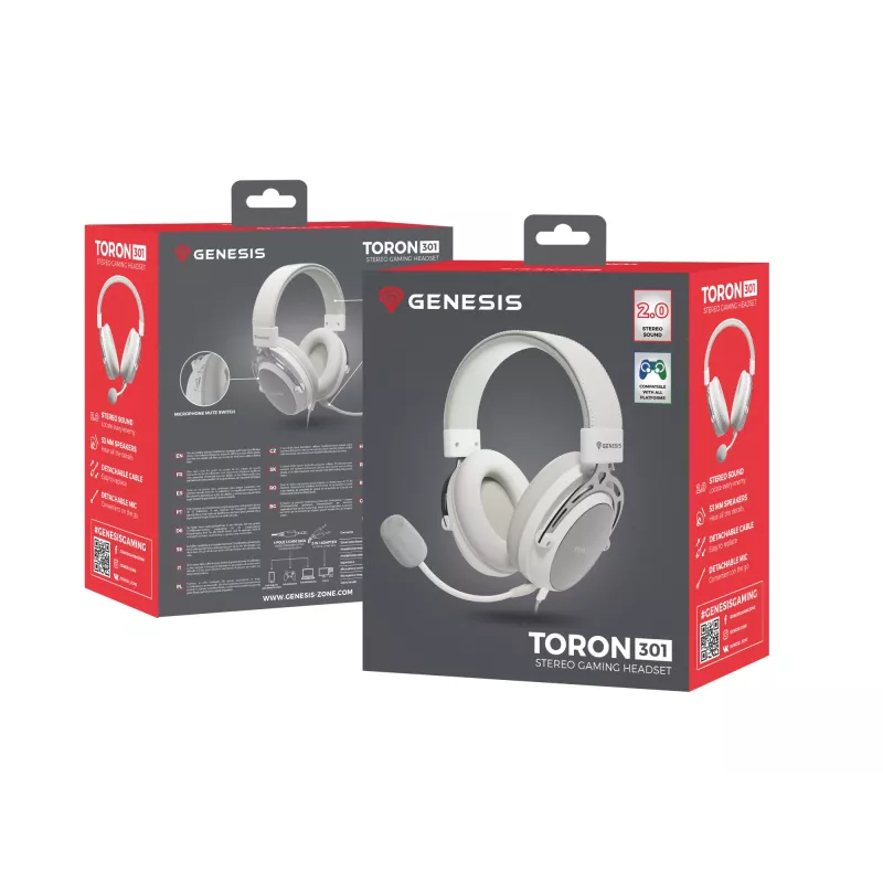 GENESIS Toron 301 Headset Kabelgebunden Head-Band Gaming Weiß