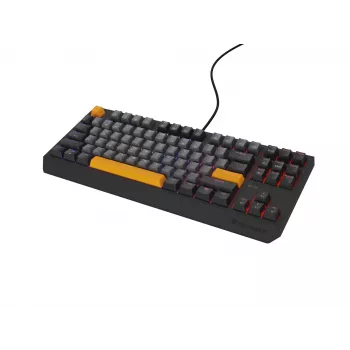 GENESIS Thor 230 TKL Tastatur Gaming USB + RF Wireless + Bluetooth QWERTY Schwarz, Grau, Orange