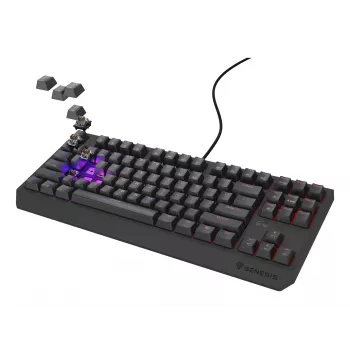 Mechanische Gaming-Tastatur Genesis Thor 230 TKL — Tenkeyless, US QWERTY, Outemu Brown Switches, RGB, 1000 Hz, USB