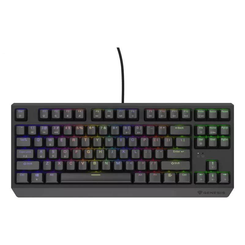 Mechanische Gaming-Tastatur Genesis Thor 230 TKL — Tenkeyless, US QWERTY, Outemu Brown Switches, RGB, 1000 Hz, USB
