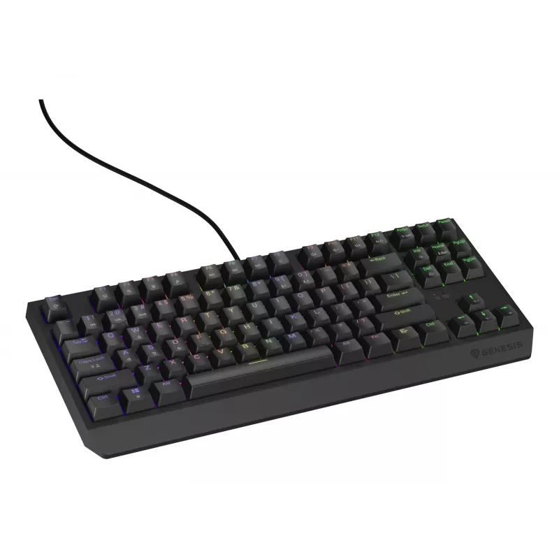 Mechanische Gaming-Tastatur Genesis Thor 230 TKL — Tenkeyless, US QWERTY, Outemu Brown Switches, RGB, 1000 Hz, USB