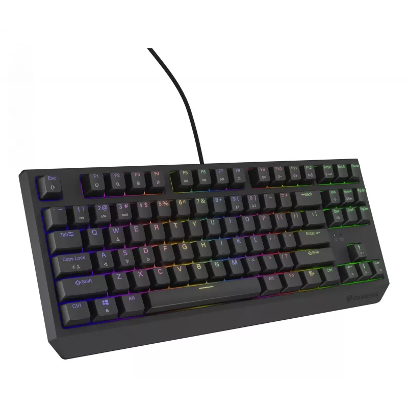 Mechanische Gaming-Tastatur Genesis Thor 230 TKL — Tenkeyless, US QWERTY, Outemu Brown Switches, RGB, 1000 Hz, USB