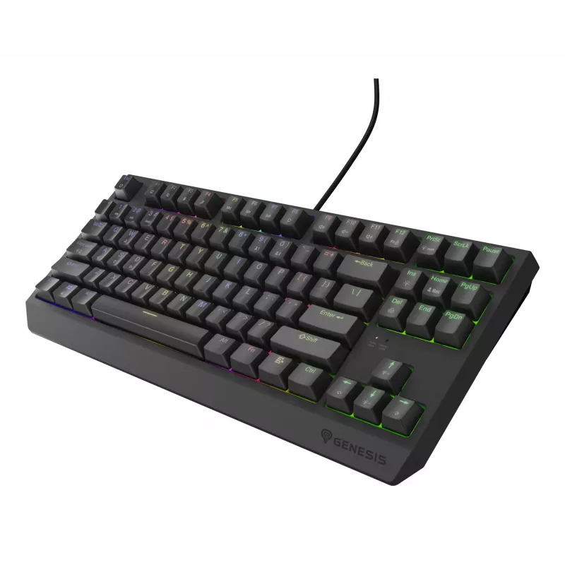 Mechanische Gaming-Tastatur Genesis Thor 230 TKL — Tenkeyless, US QWERTY, Outemu Brown Switches, RGB, 1000 Hz, USB