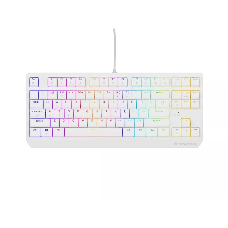 GENESIS Thor 230 TKL Tastatur Gaming USB + RF Wireless + Bluetooth QWERTY Weiß