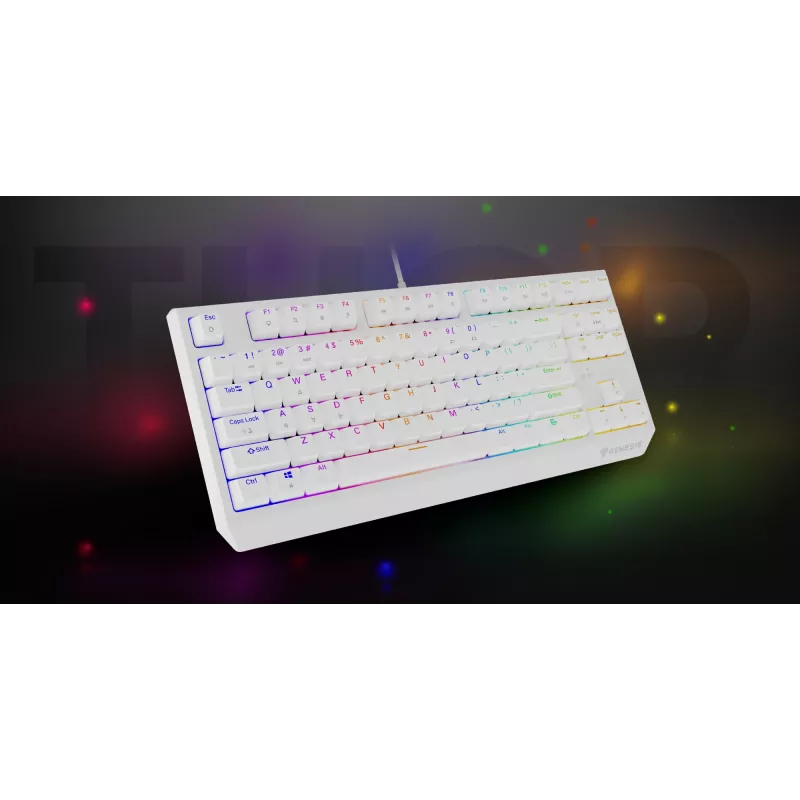 GENESIS Thor 230 TKL Tastatur Gaming USB + RF Wireless + Bluetooth QWERTY Weiß