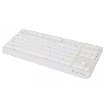 Tenkeyless Gaming-Tastatur GENESIS Thor 230 TKL — USB, RF Wireless, Bluetooth, QWERTY, Weiß