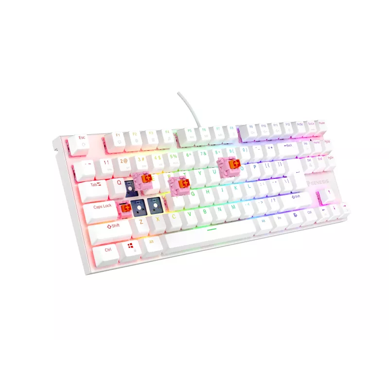 GENESIS Thor 303 TKL Tastatur Gaming USB QWERTY US International Weiß