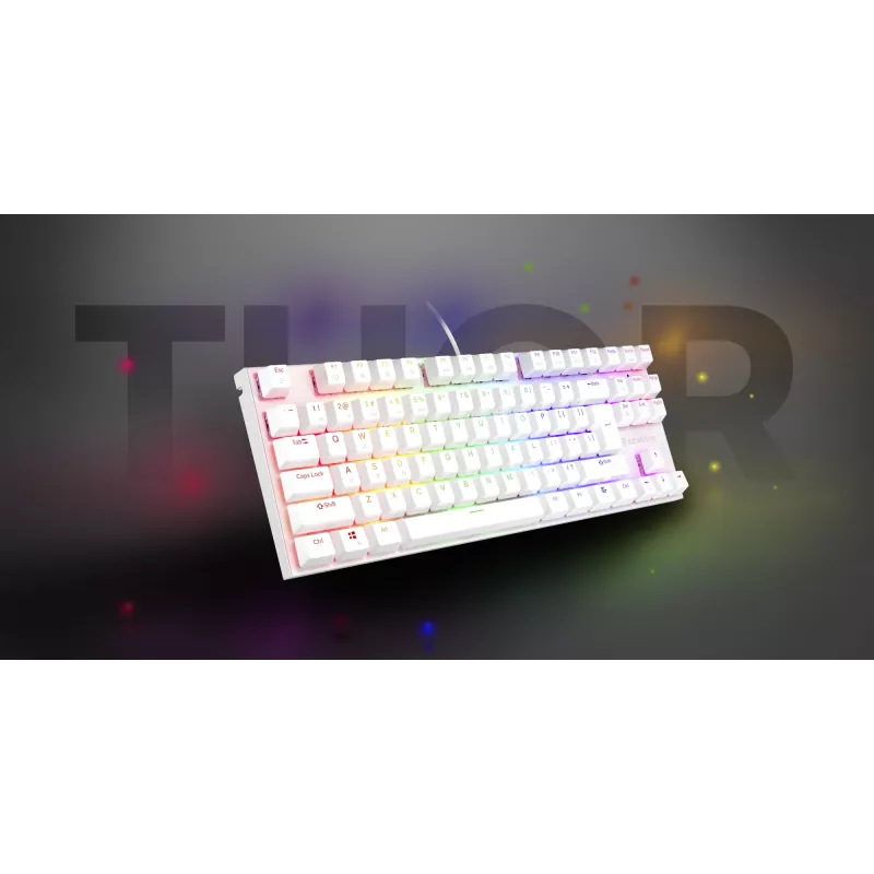 GENESIS Thor 303 TKL Tastatur Gaming USB QWERTY US International Weiß
