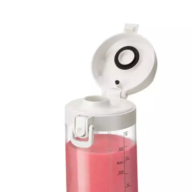 Sport-Mixer NUTRIBULLET Portable 0,475 l Weiß mit Tritan-Behälter und Edelstahlmessern, batteriebetrieben