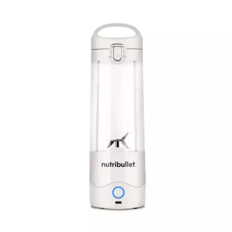 Sport-Mixer NUTRIBULLET Portable 0,475 l Weiß mit Tritan-Behälter und Edelstahlmessern, batteriebetrieben