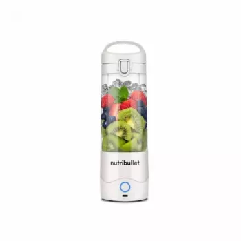 Sport-Mixer NUTRIBULLET Portable 0,475 l Weiß mit Tritan-Behälter und Edelstahlmessern, batteriebetrieben
