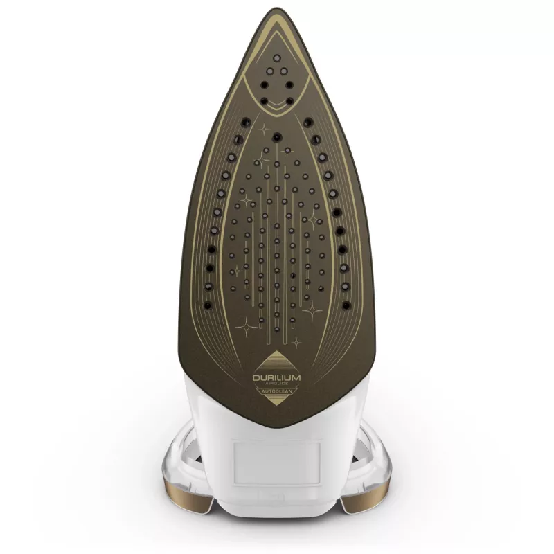 Tefal Puregliss FV8042 Trocken- und Dampfbügeleisen mit Durilium AirGlide Autoclean Bügelsohle, 3000 W, Bronze, Weiß