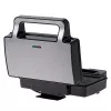 Sandwichmaker Adler AD 3073 — 2 Sandwiches, 1400 W, silber/schwarz, herausnehmbare Platten, vertikale Aufbewahrung