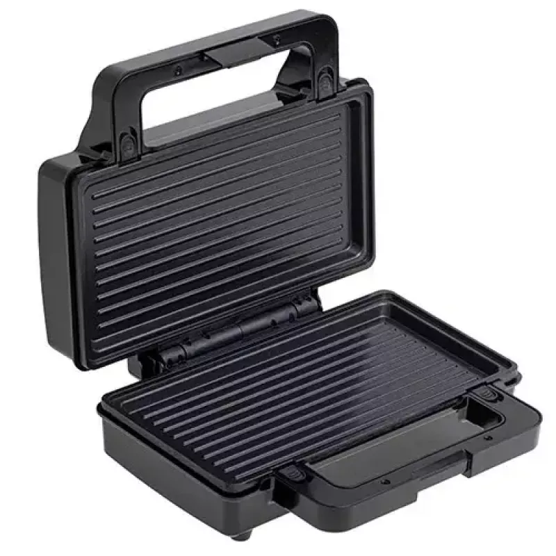 Sandwichmaker Adler AD 3073 — 2 Sandwiches, 1400 W, silber/schwarz, herausnehmbare Platten, vertikale Aufbewahrung