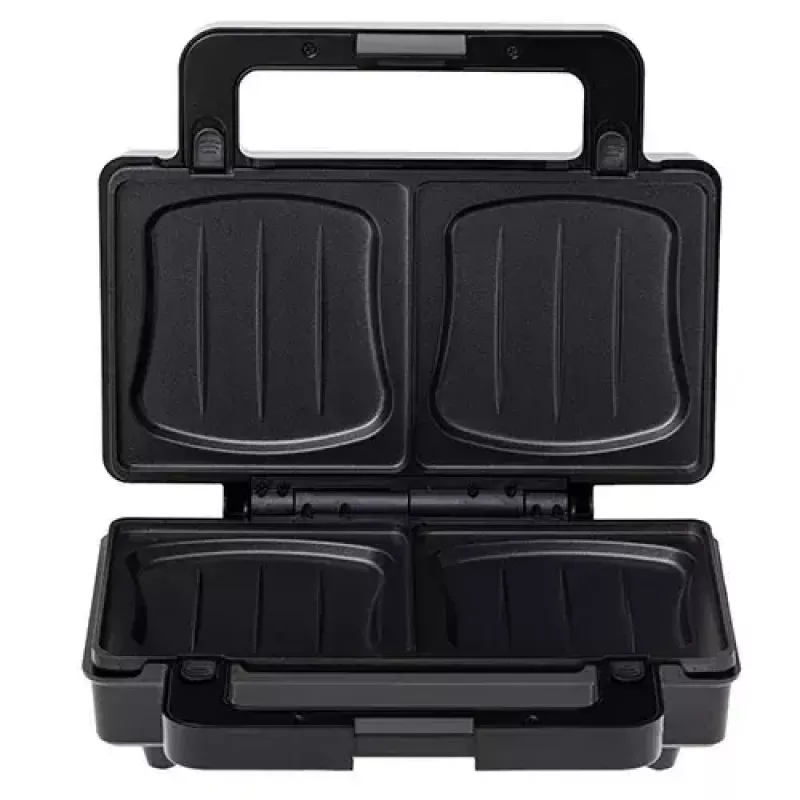Sandwichmaker Adler AD 3073 — 2 Sandwiches, 1400 W, silber/schwarz, herausnehmbare Platten, vertikale Aufbewahrung