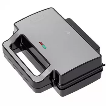 Sandwichmaker Adler AD 3073 — 2 Sandwiches, 1400 W, silber/schwarz, herausnehmbare Platten, vertikale Aufbewahrung