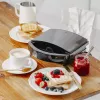Sandwichmaker Adler AD 3069 – kompakte Tisch-Sandwichpresse, 750 W, 2 Sandwiches, schwarz