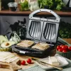 Sandwichmaker Adler AD 3069 – kompakte Tisch-Sandwichpresse, 750 W, 2 Sandwiches, schwarz