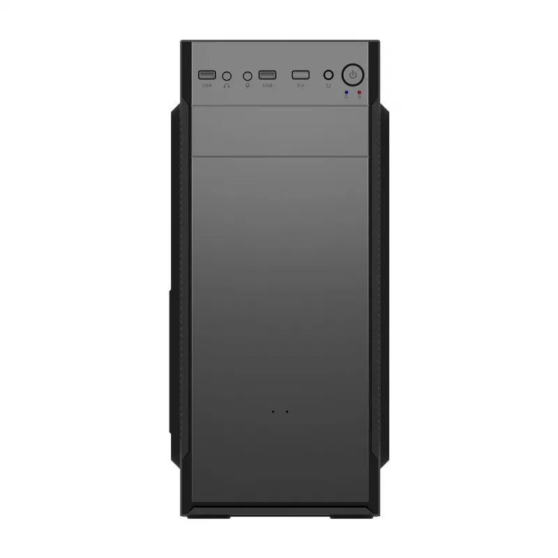 PC Case FSP CMT160 Midi Tower Schwarz — supports ATX/µATX/ITX, 1×3.5 inch + 2×2.5 inch bays, 1×5.25 inch, USB 3.2 Gen1 Type-A, 173×370×410 mm